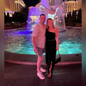 Black One Shoulder Rosette Detail Top/Skirt Set